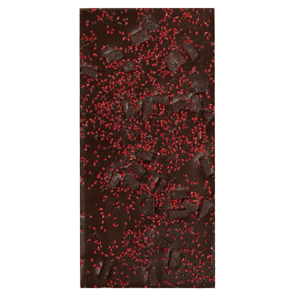 TUMŠĀ ŠOKOLĀDE (50%) AR AVEŅU GABALIŅIEM UN DZĒRVEŅU SĒKLĀM, 100g