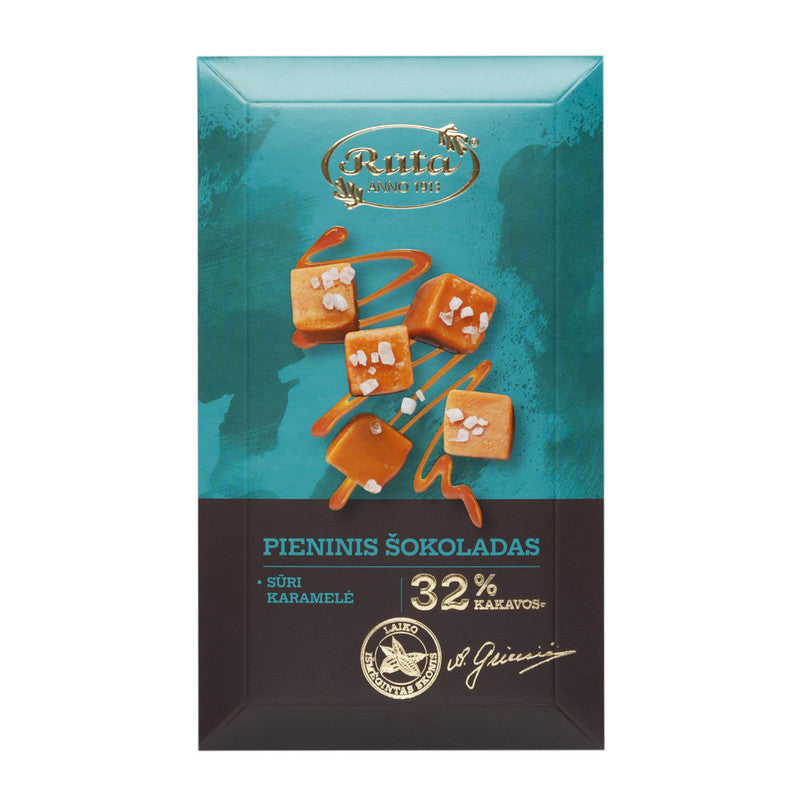 PIENA ŠOKOLĀDE AR SĀĻO KARAMELI, 90g