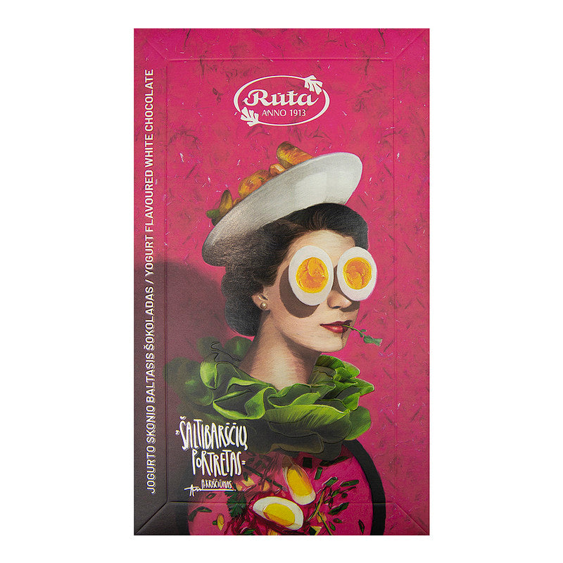 JOGURTA GARŠAS BALTĀ ŠOKOLĀDE ''AUKSTĀS ZUPAS PORTRETS'', 90g