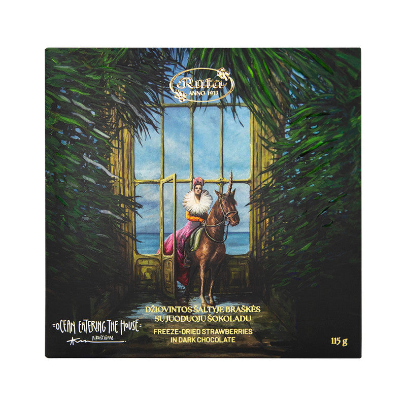 LIOFILIZĒTAS ZEMENES AR TUMŠO ŠOKOLĀDI ''OCEAN ENTERING THE HOUSE'', 115g