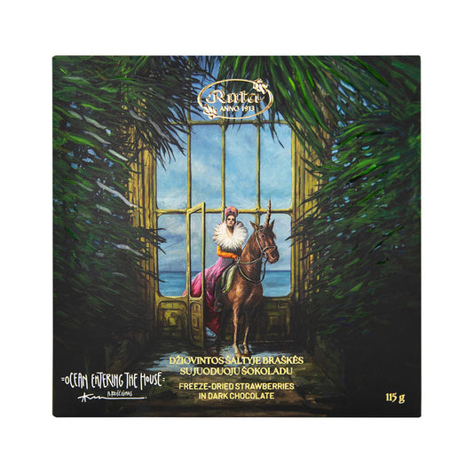 LIOFILIZĒTAS ZEMENES AR TUMŠO ŠOKOLĀDI ''OCEAN ENTERING THE HOUSE'', 115g