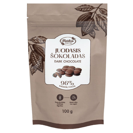 ŠOKOLĀDES POGAS (96%), 100g