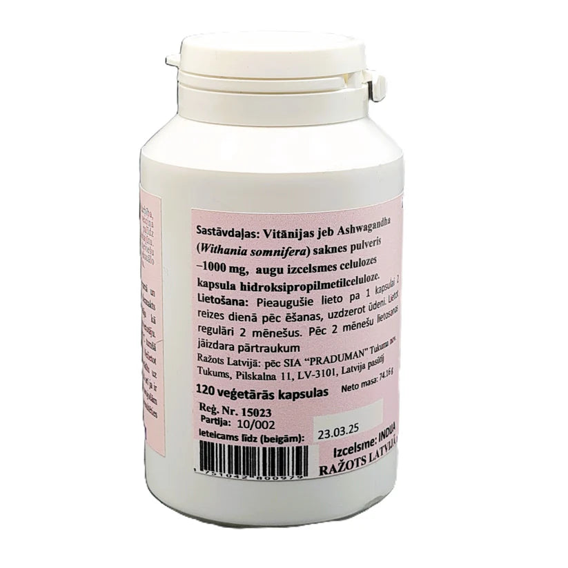 ASHWAGANDHA, 60 KAPSULAS