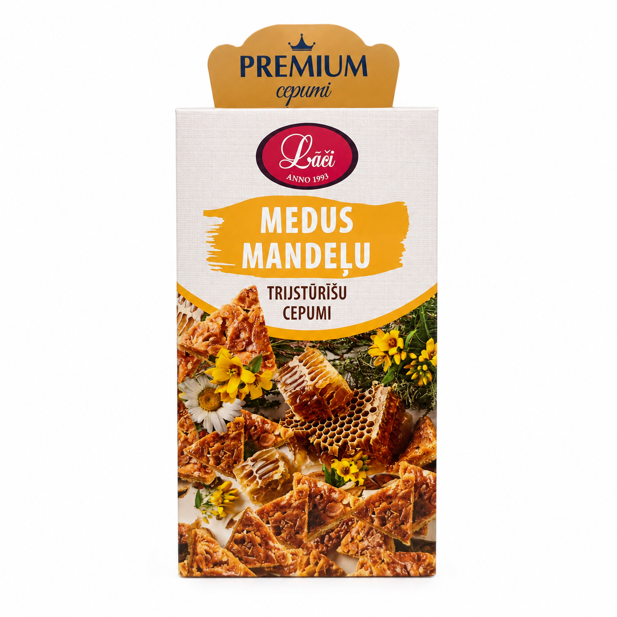 MANDEĻU MEDUS TRIJSTŪRĪŠU CEPUMI, 150g