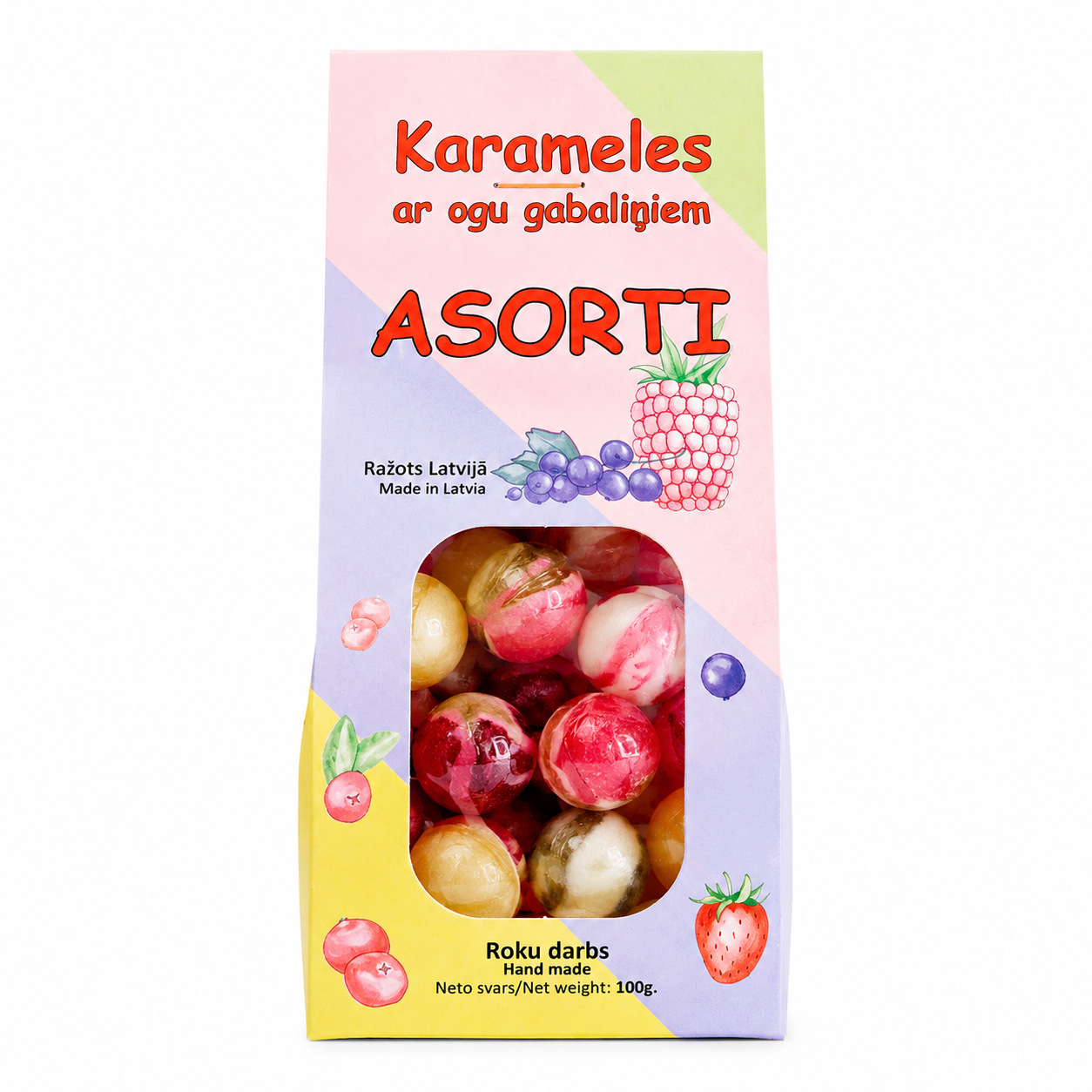KARAMELES AR OGU GABALIŅIEM, 100g