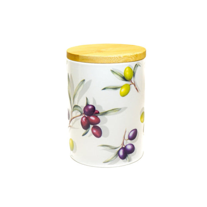 PORCELĀNA KĀRBA AR BAMBUSA VĀKU "GARDĀS OLĪVES", 620 ml