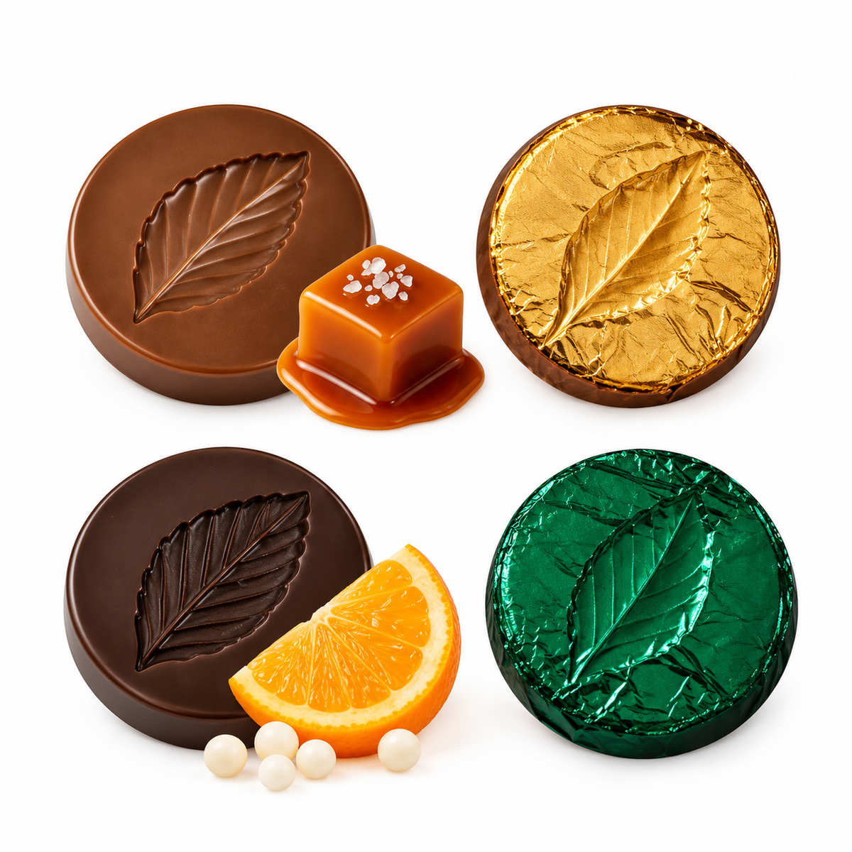 ŠOKOLĀDES MEDALJONI "ZIEMASSVĒTKU EGLĪTES ROTĀJUMS" 60g