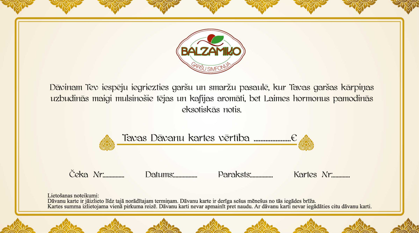 Fiziska dāvanu karte