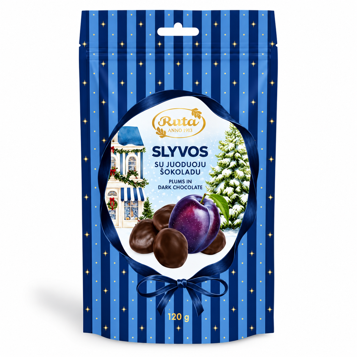 PLŪMES AR TUMŠO ŠOKOLĀDI (55%), 120g