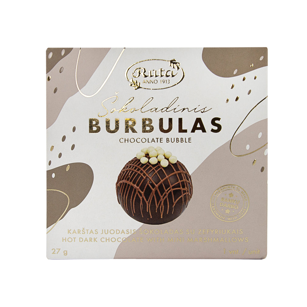 KARSTĀS ŠOKOLĀDES (55%) BUMBA AR ZEFĪRIŅIEM, 27 g