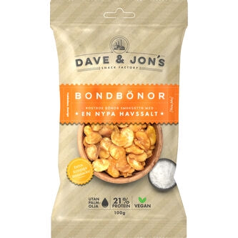 DAVE & JON'S GRAUZDĒTAS LAUKU PUPAS AR JŪRAS SĀLI, 100g