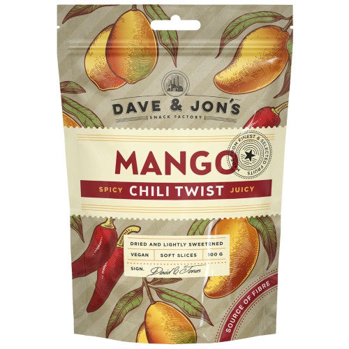 DAVE & JON'S MANGO SPICY CHILI TWIST, 100g