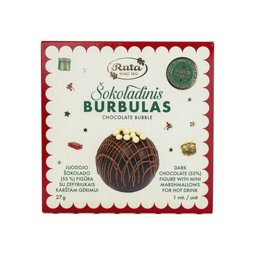 KARSTĀS ŠOKOLĀDES (55%) BUMBA AR ZEFĪRIŅIEM, 27 g