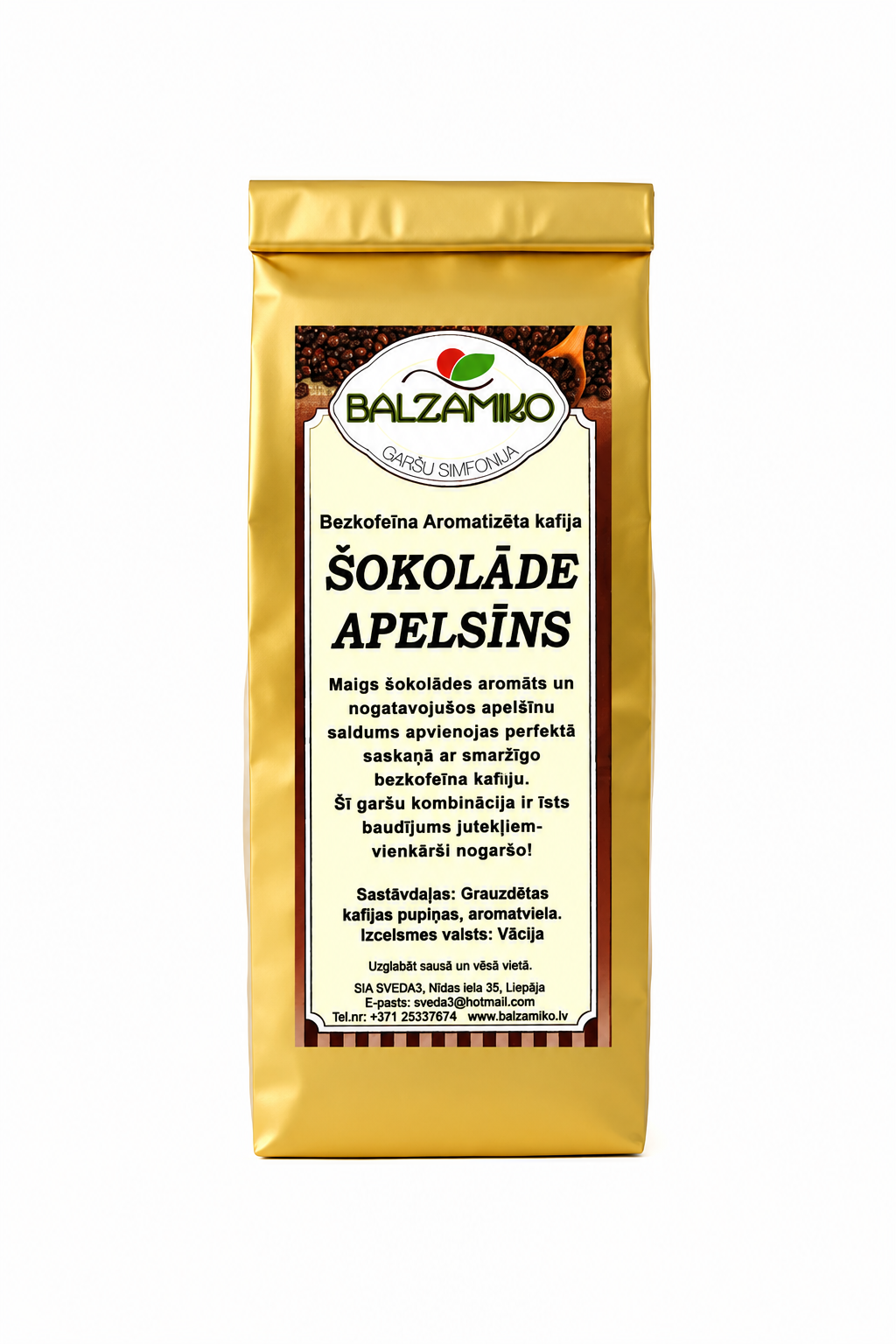 ŠOKOLĀDE APELSĪNS - bezkofeīna