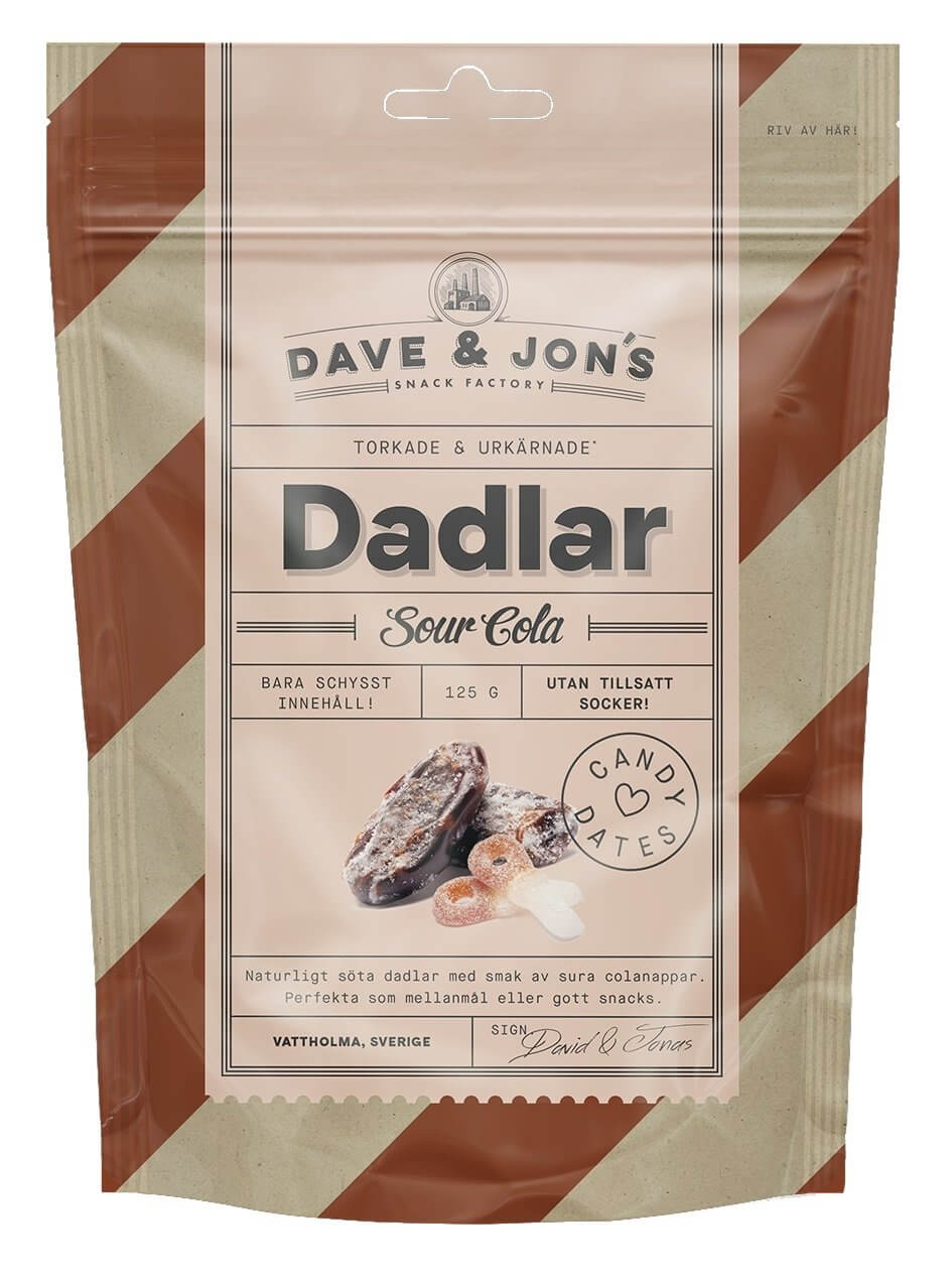 DAVE & JON'S DADLAR DATELES AR KOLAS GARŠU, 125g