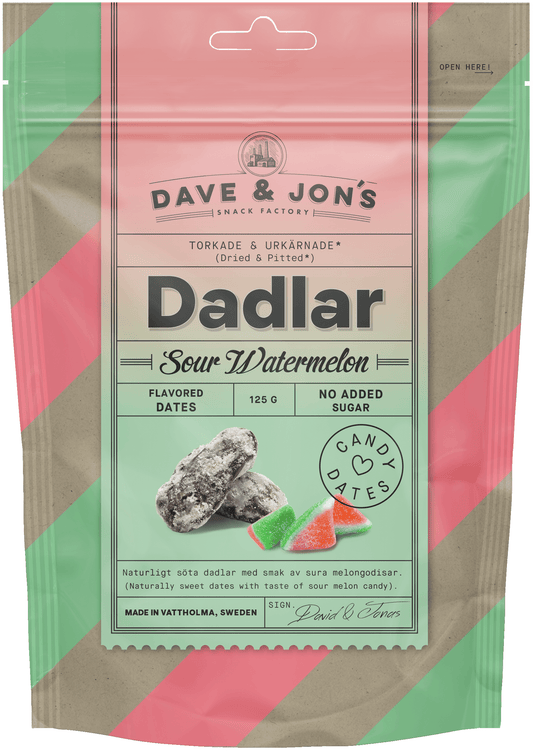 DAVE & JON'S DADLAR DATELES AR SKABĀ ARBŪZA GARŠU, 125g