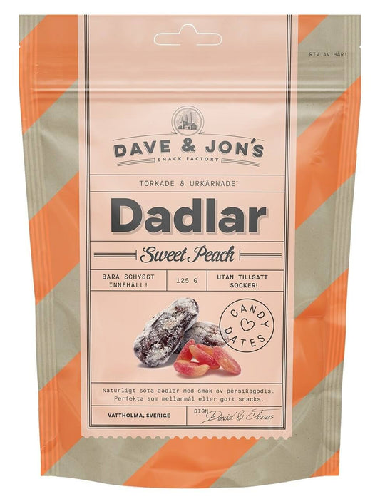 DAVE & JON'S DADLAR DATELES AR SALDĀ PERSIKA GARŠU, 125g