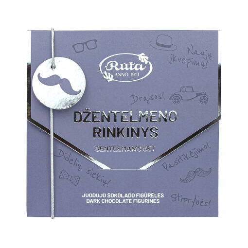 TUMŠĀS ŠOKOLĀDES (75%)  FIGŪRIŅAS "DŽENTELMEŅA KOMPLEKTS", 45g