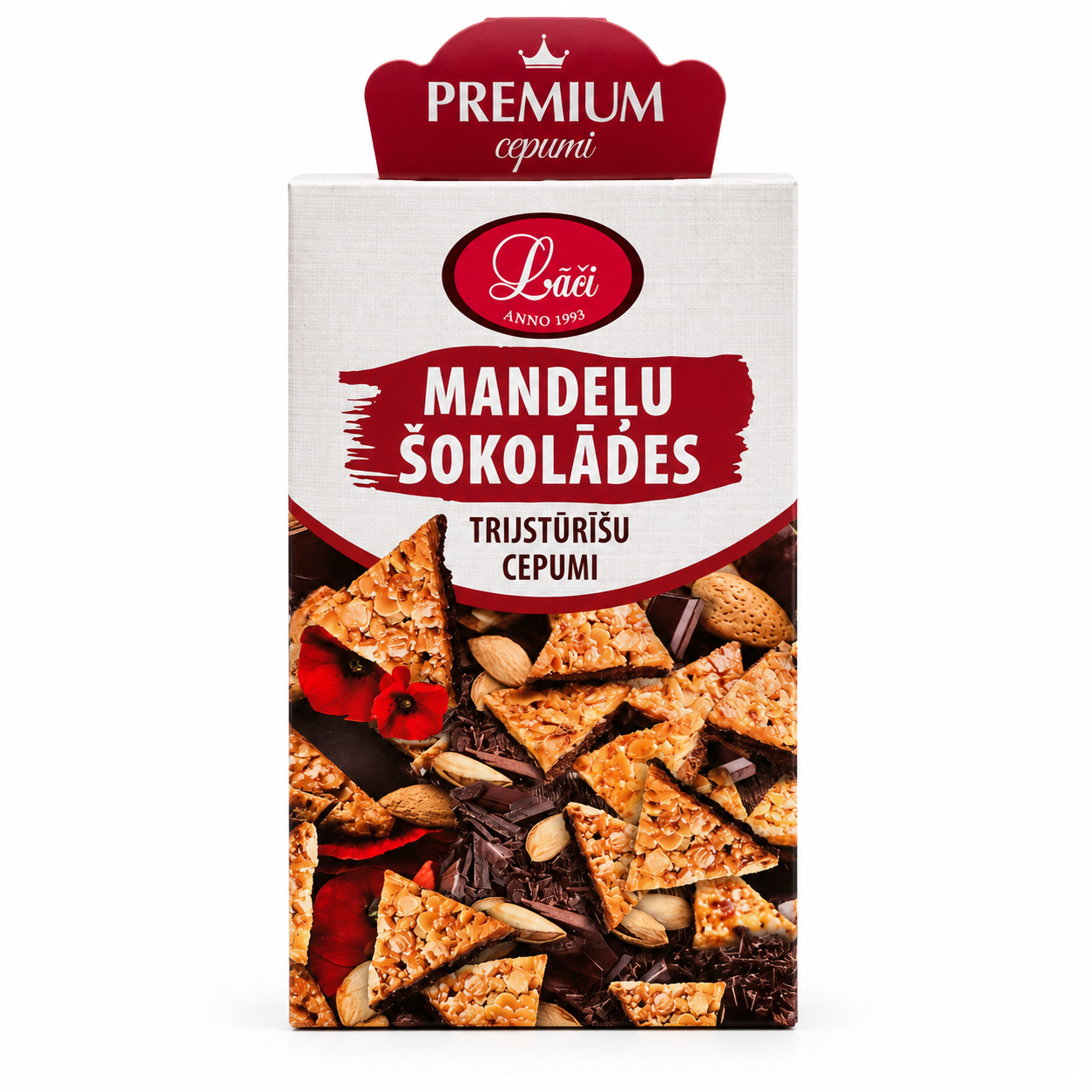 MANDEĻU ŠOKOLĀDES TRIJSTŪRĪŠU CEPUMI, 150g