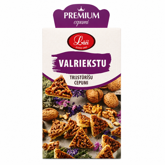 VALRIEKSTU TRIJSTŪRĪŠU CEPUMI, 150g