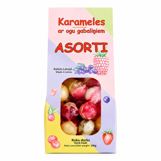 KARAMELES AR OGU GABALIŅIEM, 100g