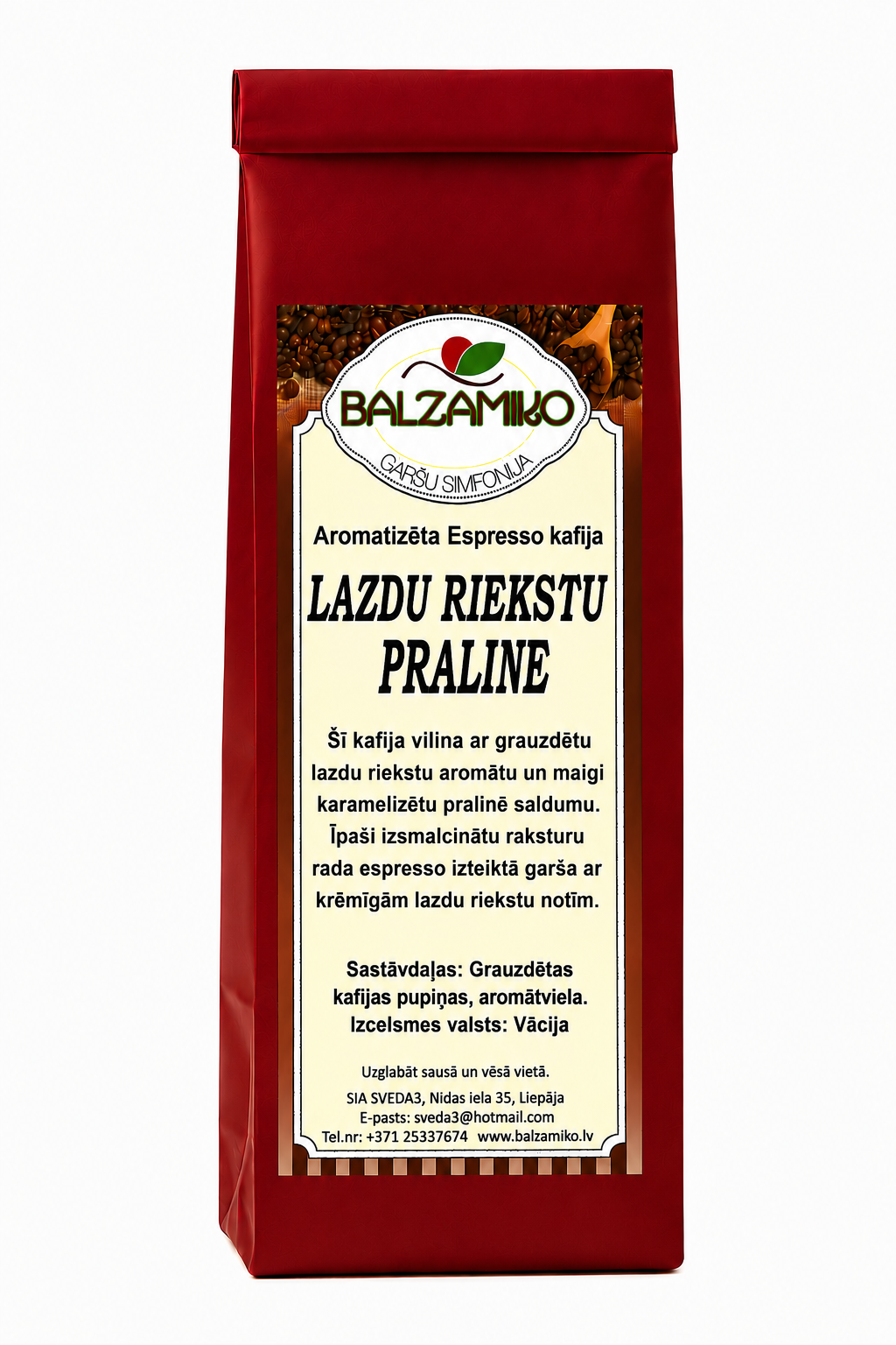 LAZDU RIEKSTU PRALINE - espresso