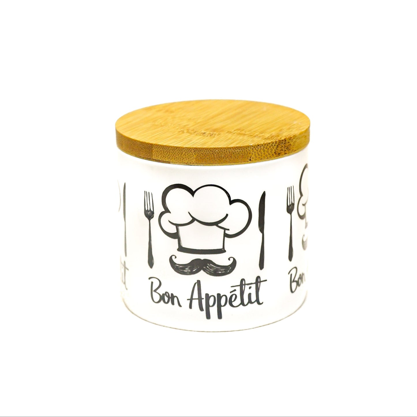 PORCELĀNA KĀRBA AR BAMBUSA VĀKU "BON APPETIT", 460 ml