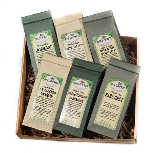 MELNO TĒJU IZLASE ''GARŠAS, KAS IEDVESMO''