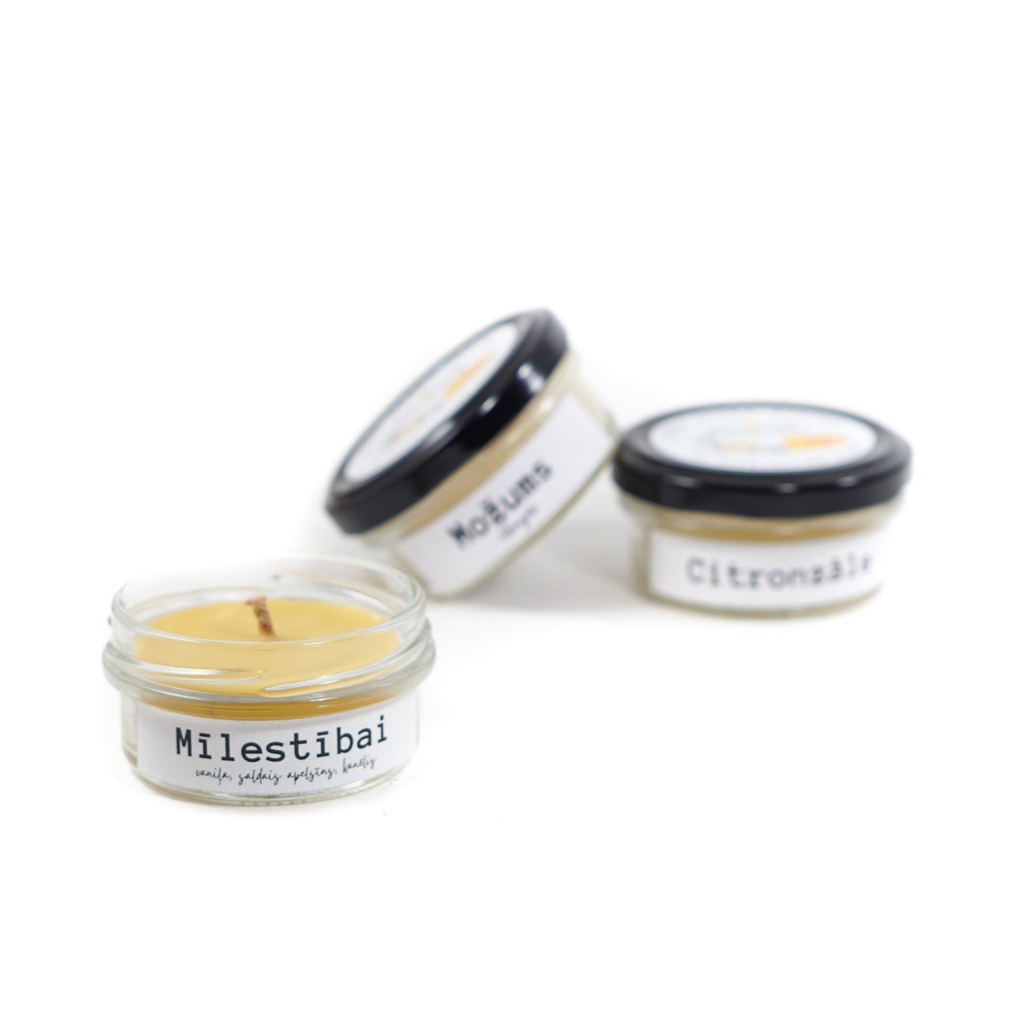 BIŠU VASKA SVECE AR ĒTERISKĀM EĻĻAM