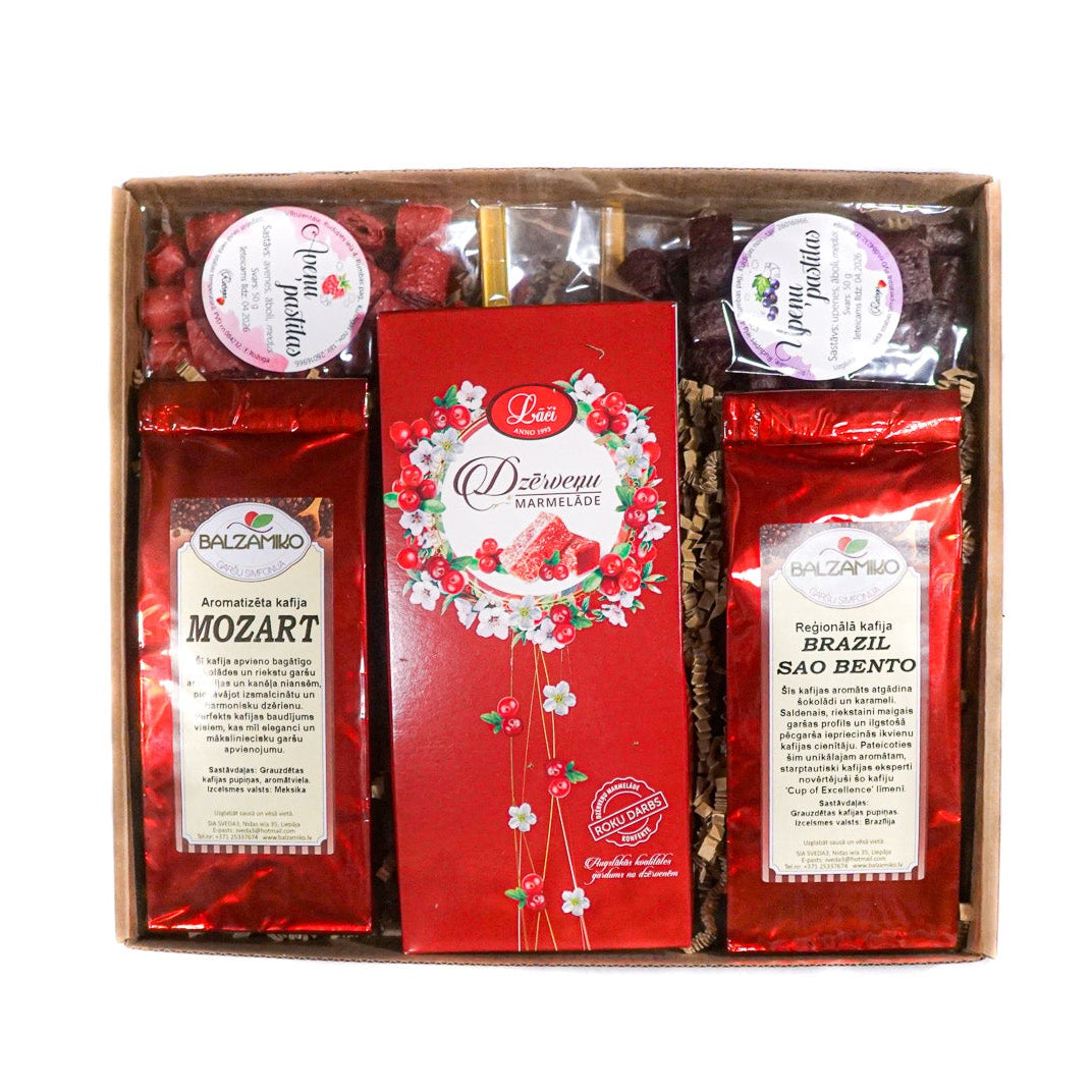 DĀVANU KOMPLEKTS ''SARKANAIS SAMTS''