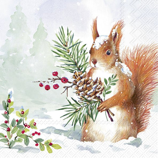 PAPĪRA SALVETES “VĀVERĪTES ZIEMAS PRIEKS”