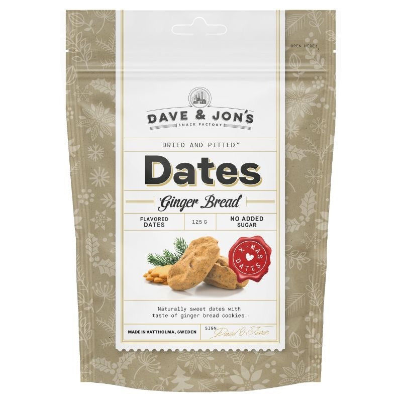 DAVE & JON'S DADLAR DATELES AR PIPARKŪKU GARŠU, 125g