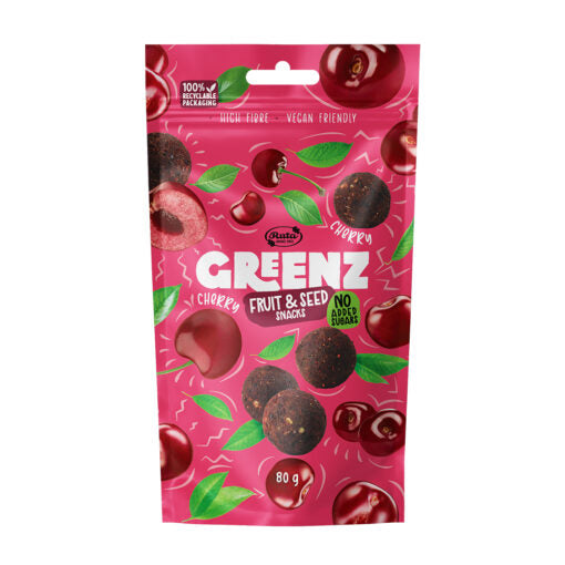 "GREENZ CHERRY" AUGĻU UN SĒKLU NAŠĶI AR ĶIRŠIEM, 80g