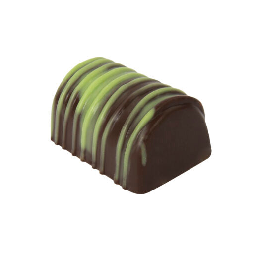 TUMŠĀS ŠOKOLĀDES KONFEKTES AR KADAIF MĪKLAS UN PISTĀCIJU PILDĪJUMU, 100g